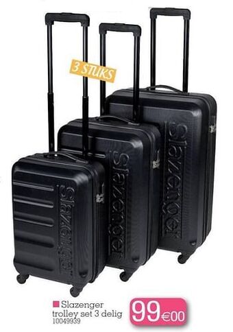 Slazenger trolley set 3 delig