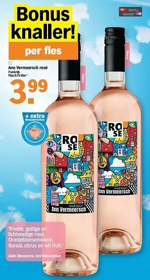 Albert Heijn Ann vermeersch rosé aanbieding