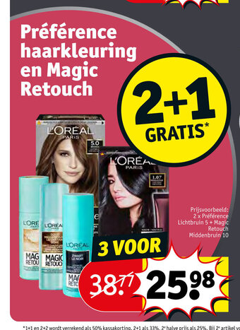 Kruidvat Preference haarkleuring en Magic Retouch aanbieding