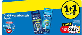 Kruidvat Oral-b opzetborstels 4-pak aanbieding