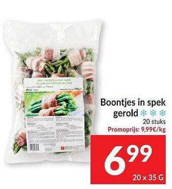 Boontjes in spek gerold