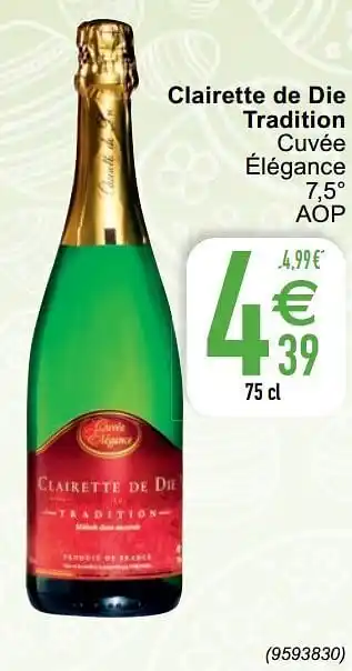 Cora Clairette de die tradition cuvée élégance 7,5° aop aanbieding