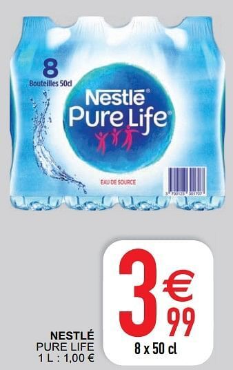 Cora Nestlé pure life aanbieding