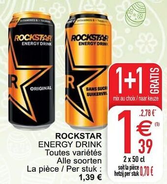 Cora Rockstar energy drink aanbieding