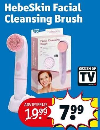Kruidvat Hebeskin facial cleansing brush aanbieding