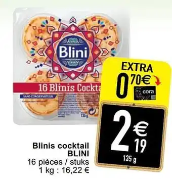 Cora Blinis cocktail blini aanbieding