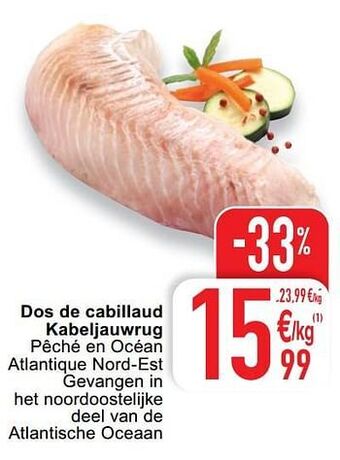 Cora Dos de cabillaud kabeljauwrug aanbieding