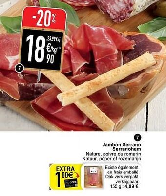 Cora Jambon serrano serranoham aanbieding