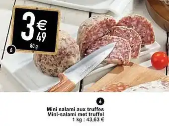 Cora Mini salami aux truffes mini-salami met truffel aanbieding