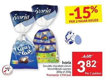 Intermarché Ivoria gevulde chocolade eieren aanbieding