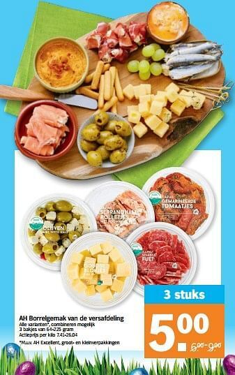 Albert Heijn Ah borrelgemak van de versafdeling aanbieding