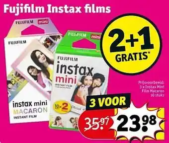Kruidvat Instax mini film macaron aanbieding