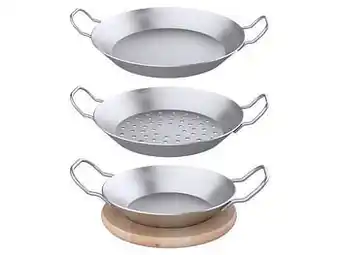 Lidl GRILLMEISTER Stalen pan Ø 20/28/32 cm, extreem hittebestendig aanbieding