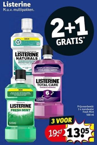 Kruidvat Mondwater fresh mint aanbieding