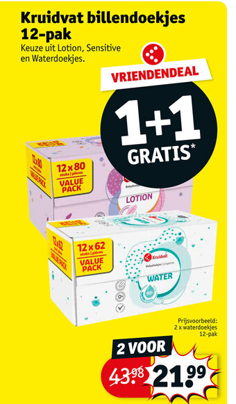 Kruidvat Billendoekjes 12-pak aanbieding