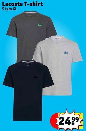 Kruidvat Lacoste t-shirt aanbieding
