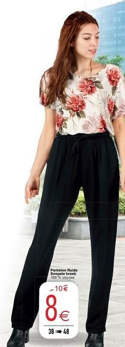 Cora Pantalon fluide soepele broek aanbieding