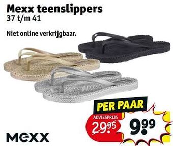 Kruidvat Mexx teenslippers aanbieding