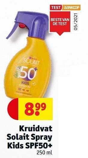 Kruidvat Kruidvat solait spray kids spf50+ aanbieding