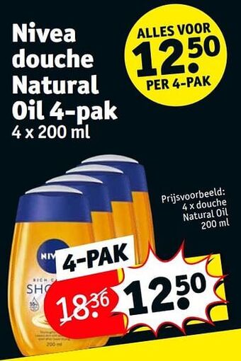 Kruidvat Douche natural oil aanbieding