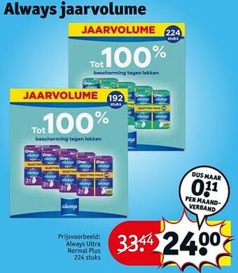 Kruidvat Always ultra normal plus aanbieding