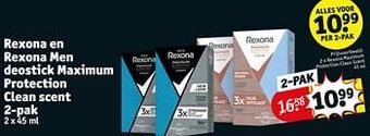 Kruidvat Rexona maximum protection clean scent aanbieding
