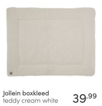 Baby & Tiener Jollein boxkleed teddy cream white aanbieding