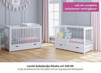 Baby & Tiener Combi babybedje alaska wit aanbieding
