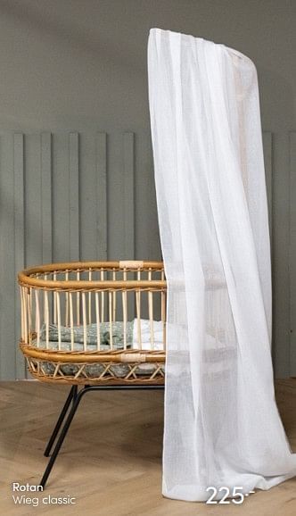 Baby & Tiener Rotan wieg classic aanbieding