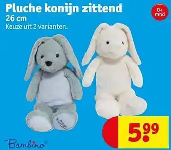 Kruidvat Pluche konijn zittend aanbieding