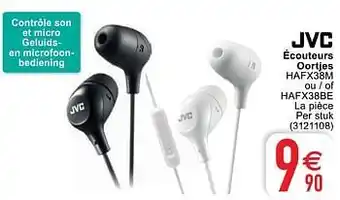 Cora Jvc écouteurs oortjes hafx38m ou - of hafx38be aanbieding
