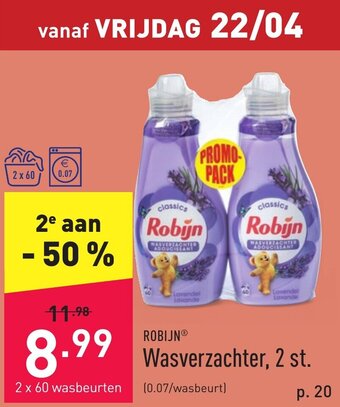 ALDI Robijn Wasverzachter, 2 st. aanbieding