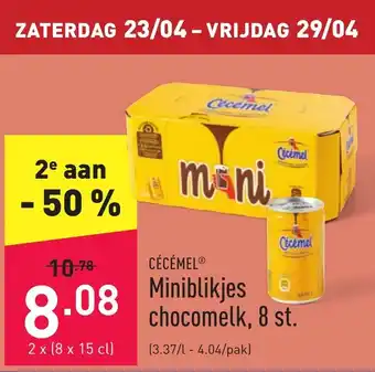 ALDI Cecemel Miniblikjes chocomelk, 8 st. aanbieding