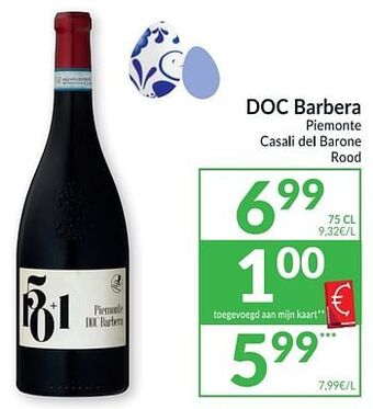 Intermarché Doc barbera piemonte casali del barone rood aanbieding