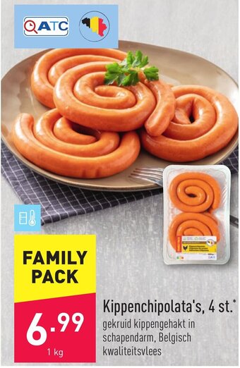 ALDI Kippenchipolata's, 4 st.* aanbieding