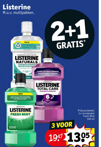 Kruidvat Listerine 500 ml aanbieding