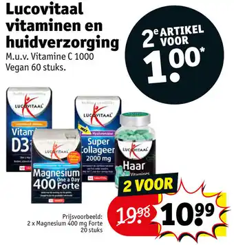 Kruidvat Lucovitaal vitaminen en huidverzorging 60 stuks aanbieding