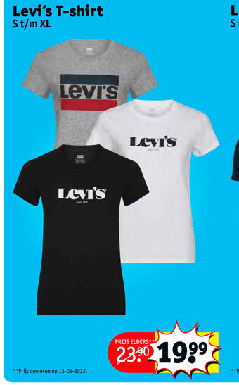 Kruidvat Levi's t-shirt aanbieding