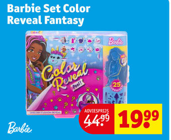 Kruidvat Barbie set color reveal fantasy aanbieding