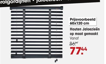 Houten jaloezieen op maat gemaakt 60x120 cm