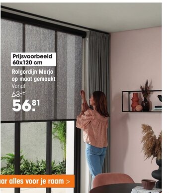 Kwantum Rolgordijn marjo op maat gemaakt 60x120 cm aanbieding