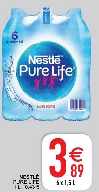 Cora Nestlé pure life aanbieding