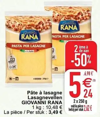 Cora Pâte à lasagne lasagnevellen giovanni rana aanbieding