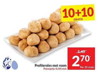 Intermarché Profiteroles met room aanbieding