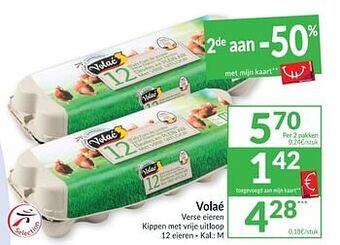 Intermarché Volaé verse eieren kippen met vrije uitloop aanbieding