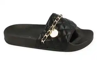Berca Shoes Mode-Mania Slipper Dames Slide - Zwart aanbieding