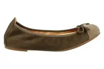 Berca Shoes Unisa Ballerina Dames - Kaki aanbieding