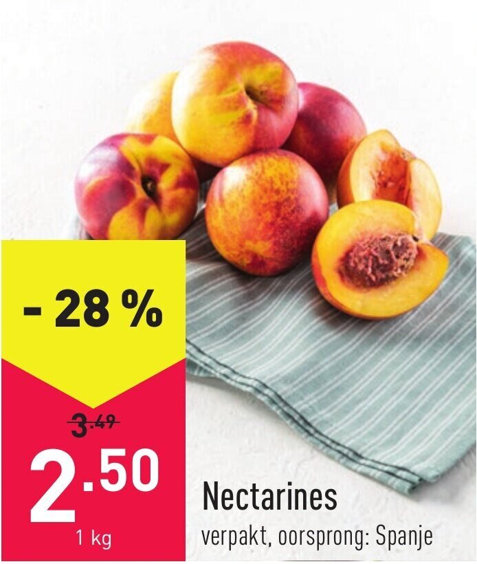 Nectarines promotie bij ALDI