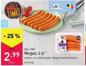 ALDI Grill time Merguez, 6 st. aanbieding