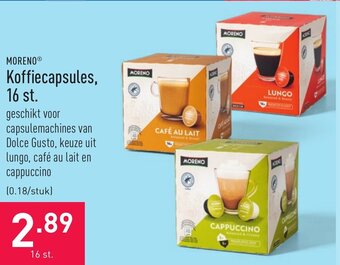 ALDI Moreno Koffiecapsules, 16 st. aanbieding